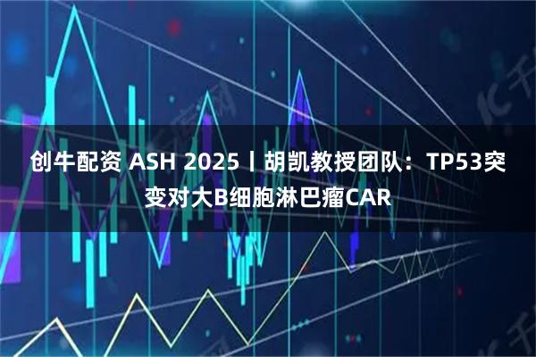 创牛配资 ASH 2025丨胡凯教授团队：TP53突变对大B细胞淋巴瘤CAR